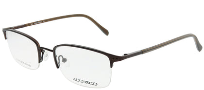 Adensco Adensco 103 1Z0 Gunmetal Semi-Rimless Metal Eyeglasses
