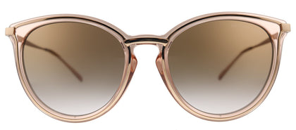 Michael Kors Brisbane MK 1077 110813 Rose Gold Rose Trasnparent Round Metal Sunglasses