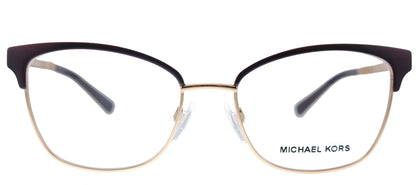 Michael Kors Adrianna IV MK 3012 1108 Matte Cordovan Rose Gold Cat-Eye Metal Eyeglasses