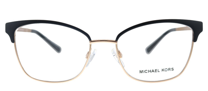 Michael Kors Adrianna IV MK 3012 1113 Matte Black Rose Gold Cat-Eye Metal Eyeglasses