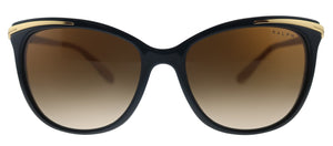 Ralph by Ralph Lauren RA 5203 109013 Shiny Black on Nude Gold Cat-Eye Plastic Sunglasses
