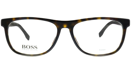Hugo Boss BOSS 0985 086 Dark Havana Rectangular Plastic Eyeglasses