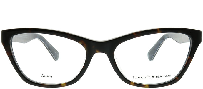 Kate Spade Alaysha 086 Dark Havana Cat-Eye Plastic Eyeglasses