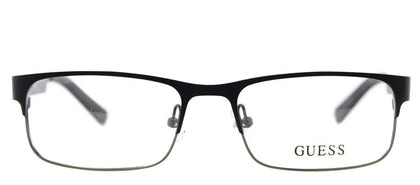 Guess GU 1731 Rectangle Metal Eyeglasses - Black Gunmetal