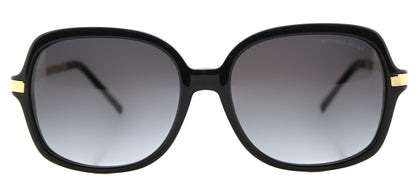 Michael Kors MK 2024 Square Plastic Sunglasses - Black with Grey Gradient Lens