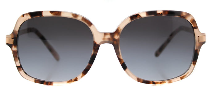 Michael Kors MK 2024 Square Plastic Sunglasses - Pink Tortoise with Grey Gradient Lens