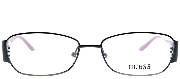 Guess GU 2307 BLK Black Pink Metal Rectangle Eyeglasses