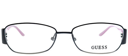 Guess GU 2307 BLK Black Pink Metal Rectangle Eyeglasses