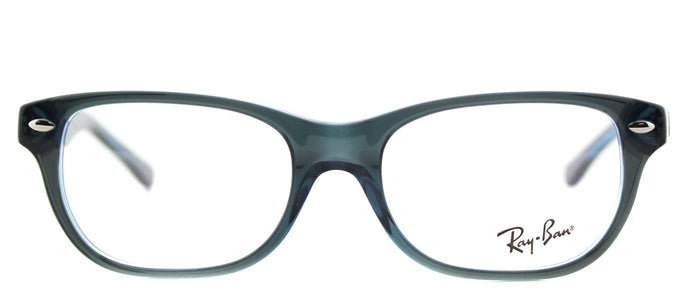 Ray-Ban RY 1555 Rectangle Plastic Eyeglasses - Blue On Fluorescent Blue
