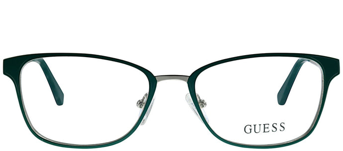 Guess GU 2550 094 Green Metal Rectangle Eyeglasses