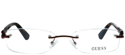 Guess GU 2557 049 Brown Metal Rimless Eyeglasses