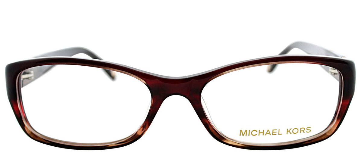 Michael Kors MK 252 Rectangle Plastic Eyeglasses - Brown – Glassandlens