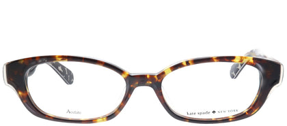 Kate Spade Low Bridge Fit Amedia/F S3P Havana Square Plastic Eyeglasses