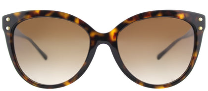 Michael Kors MK 2045 Cat-Eye Plastic Sunglasses - Dark Tortoise with Brown Gradient Lens