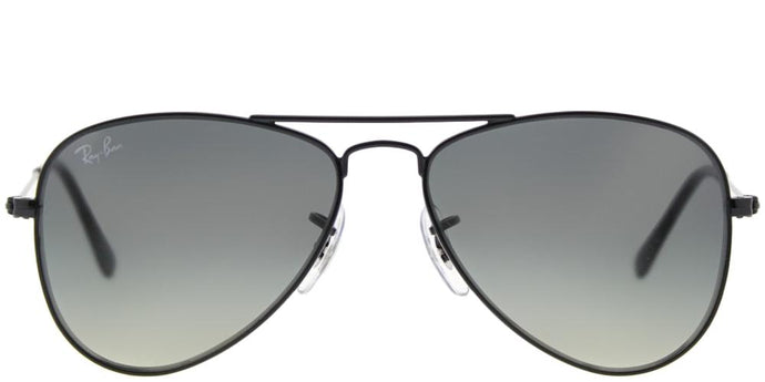 Ray-Ban Childrens Aviator RJ 9506S 220/11 Shiny Black Aviator Metal Sunglasses