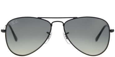 Ray-Ban Childrens Aviator RJ 9506S 220/11 Shiny Black Aviator Metal Sunglasses