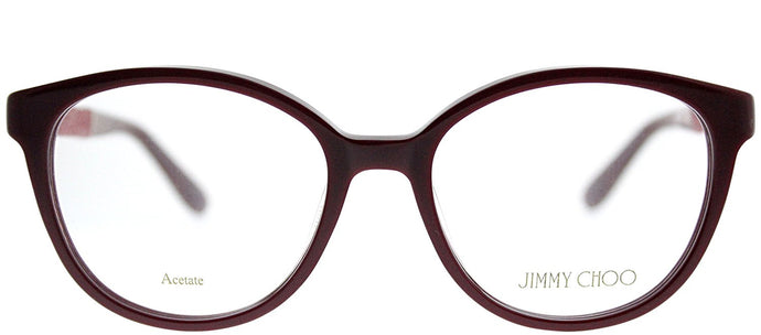 Jimmy Choo JC 118 KMN Burgundy Round Plastic Eyeglasses