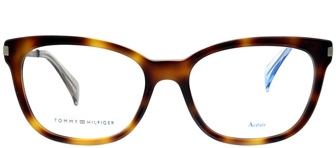Tommy Hilfiger TH 1381 QEB Havana Square Plastic Eyeglasses